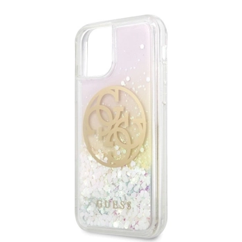 Etui Guess Gradient Liquid Glitter Circle Logo na iPhone 11 Pro Max - przezroczyste
