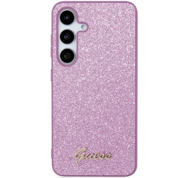 Etui Guess Glitter Script na Samsung Galaxy S24+ - fioletowe