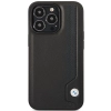 Etui BMW Leather Blue Dots na iPhone 14 Pro - czarne
