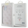Etui Guess 4G Metal Gold Logo na iPhone 15 Plus - różowe