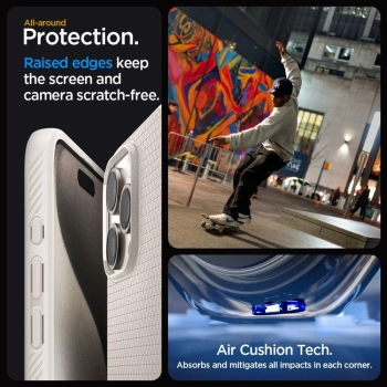 Etui Spigen Liquid Air na iPhone 15 Pro - tytan naturalny