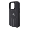 Etui Mercedes Stripes Pattern Leather MagSafe na iPhone 15 Pro Max - czarne