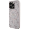 Etui Guess 4G Collection Leather Metal Logo MagSafe na iPhone 13 Pro / iPhone 13 - różowe