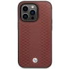 Etui BMW Leather Diamond Pattern MagSafe na iPhone 14 Pro - burgundowe