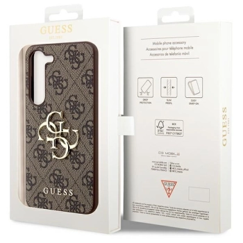 Etui Guess 4G Big Metal Logo na Samsung Galaxy S23 FE - brązowe
