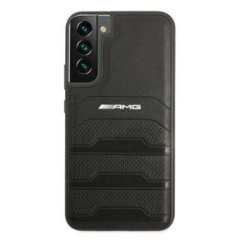 Etui AMG Leather Debossed Lines na Samsung Galaxy S22+ - czarne