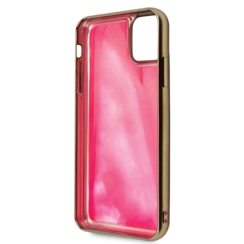 Etui Guess Glow in the Dark Sand Matte na iPhone 11 Pro - różowe
