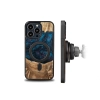 Etui z drewna i żywicy na iPhone 13 Pro MagSafe Bewood Unique Neptun - granatowo-czarne