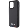 Etui BMW Leather Stamp Tricolor do iPhone 15 Pro Max - czarne