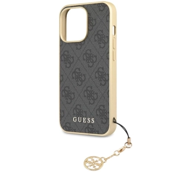 Etui Guess 4G Charms Collection na iPhone 14 Pro Max - szare