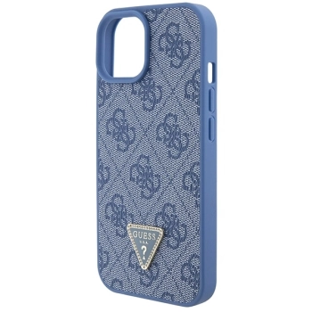 Etui Guess Crossbody 4G Metal Logo do iPhone 15 - niebieskie