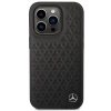 Etui Mercedes Leather Stars Pattern na iPhone 14 Pro - czarne