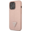 Etui Guess Saffiano Triangle Logo na iPhone 14 Pro Max - różowe