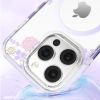 Kingxbar Flora Series magnetyczne etui iPhone 14 MagSafe etui w kwiaty peony