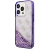 Etui Guess Liquid Glitter 4G Transculent na iPhone 14 Pro - purpurowe
