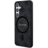 Etui Guess 4G Collection Leather Metal Logo MagSafe na Samsung Galaxy S24+ - czarne