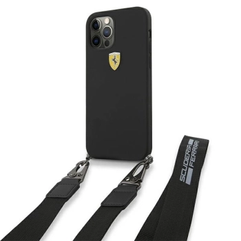 Etui Ferrari On Track Silicone na iPhone 12 / iPhone 12 Pro - czarne