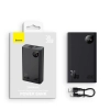Baseus Adaman2 powerbank z wyświetlaczem cyfrowym 20000mAh 30W 2 x USB / 1x USB Typ C Power Delivery Quick Charge SCP, Oppo Super VOOC czarny (PPAD050
