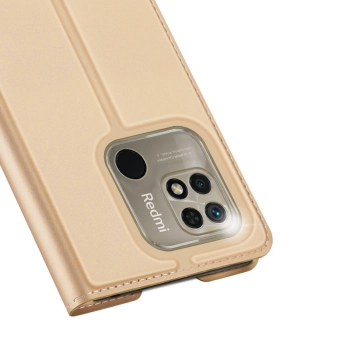 Dux Ducis Skin Pro etui z klapką Xiaomi Redmi 10C złoty