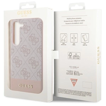 Guess GUHCS23SG4GLPI S23 S911 różowy/pink hard case 4G Stripe Collection