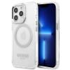 Etui Guess Metal Outline MagSafe na iPhone 13 Pro Max - srebrne