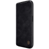 Skórzane etui z klapką osłoną aparatu do iPhone 15 Pro Max Nillkin Qin Pro Leather - czarne
