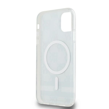 Etui DKNY IML Checkered Mono Pattern & Printed Stripes MagSafe na iPhone 11 / Xr - czarne