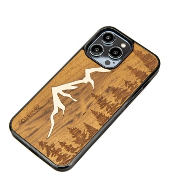 Etui drewniane na iPhone 14 Pro Max Bewood Góry Imbuia