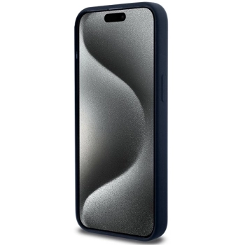 Etui BMW Silicone Metal Logo na iPhone 15 Pro Max - granatowe