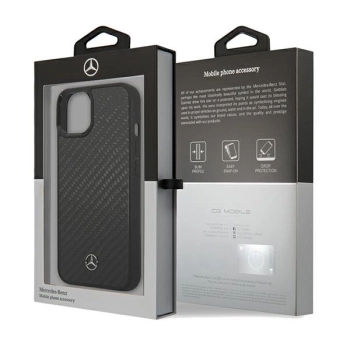 Etui Mercedes Carbon Fiber Dynamic na iPhone 15 - czarne