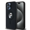Etui Karl Lagerfeld Silicone Karl&Choupette Ring MagSafe na iPhone 15 Pro Max - czarne