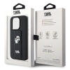 Etui Karl Lagerfeld Gripstand Saffiano Karl&Choupette Pins na iPhone 14 Pro - czarne