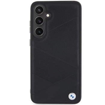 Etui BMW Signature Leather Crossing Lines Pattern na Samsung Galaxy S24 - czarne