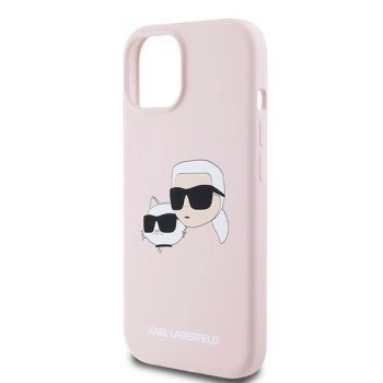 Etui Karl Lagerfeld Silicone Karl&Choupette MagSafe na iPhone 15 / 14 / 13 - różowe