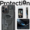 Etui Spigen Ultra Hybrid Mag z MagSafe na iPhone 13 Pro Max - ciemnoszare (wzór Zero One)