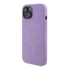 Etui Guess Saffiano MagSafe do iPhone 15 - fioletowe