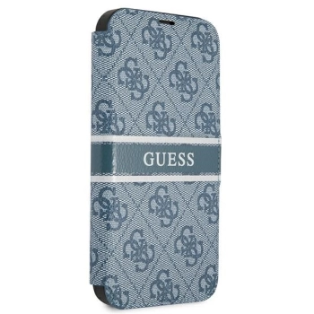 Etui Guess 4G Stripe na iPhone 13 mini - niebieskie