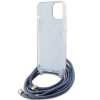 Etui Guess Crossbody Cord 4G Print na iPhone 15 / 14 / 13 - niebieskie
