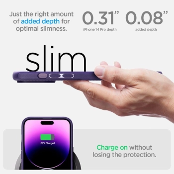 Etui Spigen Mag Armor na iPhone 14 Pro Max - fioletowe