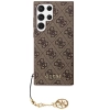 Etui Guess 4G Charms Collection na Samsung Galaxy S23 Ultra - brązowe