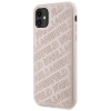 Etui Karl Lagerfeld Quilted K Pattern na iPhone 11 / Xr - różowe