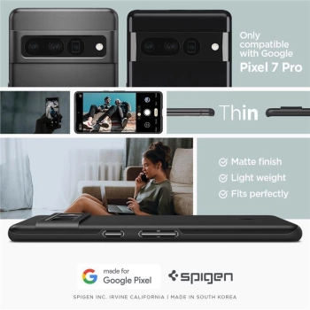 Etui Spigen Thin Fit na Google Pixel 7 Pro - czarne