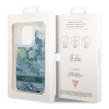 Etui Guess Flower Liquid Glitter na iPhone 14 Pro - zielone
