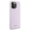 Etui DKNY Liquid Silicone Small Metal Logo MagSafe na iPhone 14 Pro Max - różowe