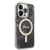 Etui Guess Marble MagSafe na iPhone 14 Pro Max + ładowarka indukcyjna - czarne