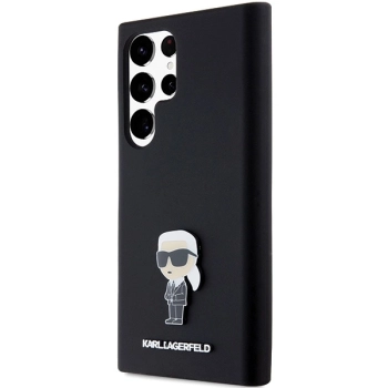 Etui Karl Lagerfeld Silicone Ikonik Metal Pin na Samsung Galaxy S24 Ultra - czarne