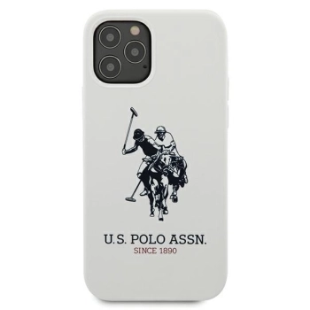 Etui U.S. Polo Assn. Silicone Collection na iPhone 12 Pro Max - białe