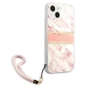 Etui Guess Marble Strap Collection na iPhone 13 mini - różowe