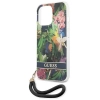 Etui Guess Flower Strap na iPhone 13 Pro Max - niebieskie
