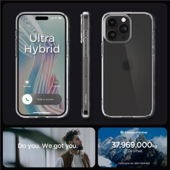 Etui Spigen Ultra Hybrid na iPhone 15 Pro - przezroczysto-matowe